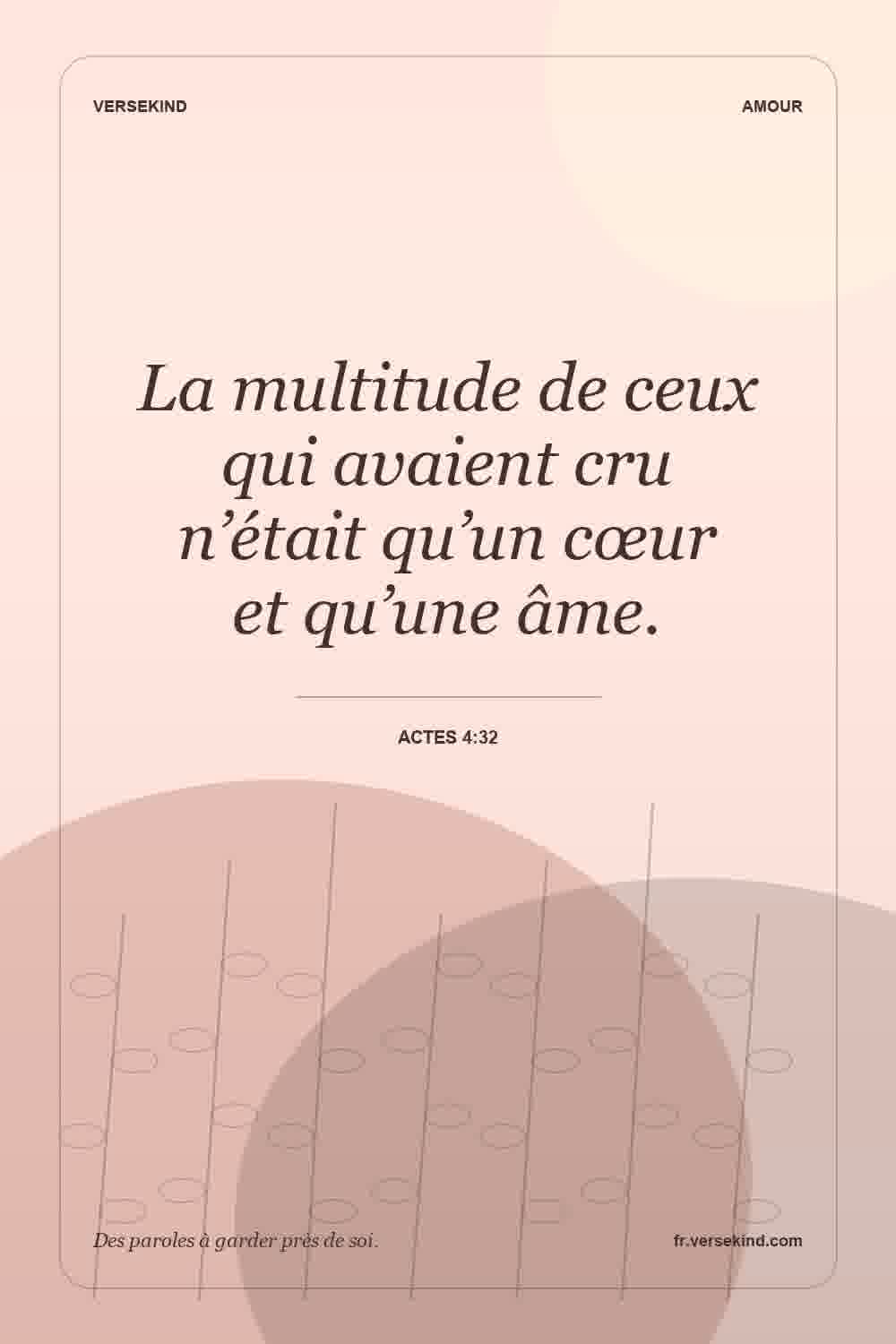 La multitude de ceux qui avaient cru n’était qu’un cœur et qu’une âme. — Actes 4:32