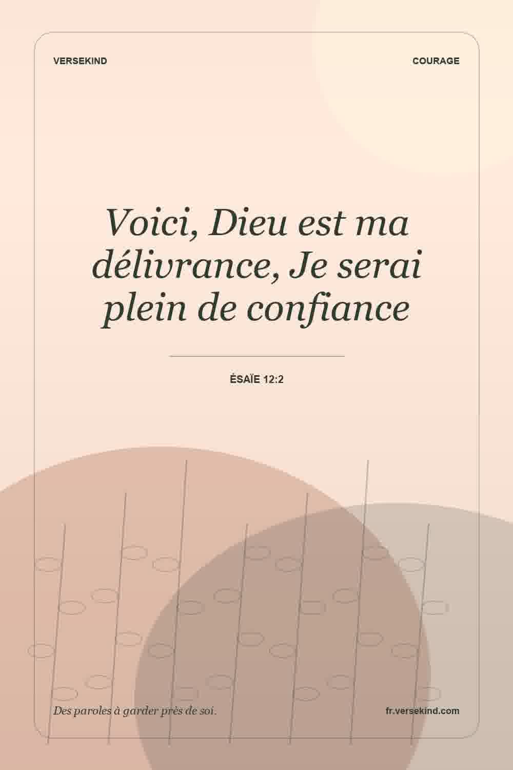 Voici, Dieu est ma délivrance, Je serai plein de confiance — Ésaïe 12:2