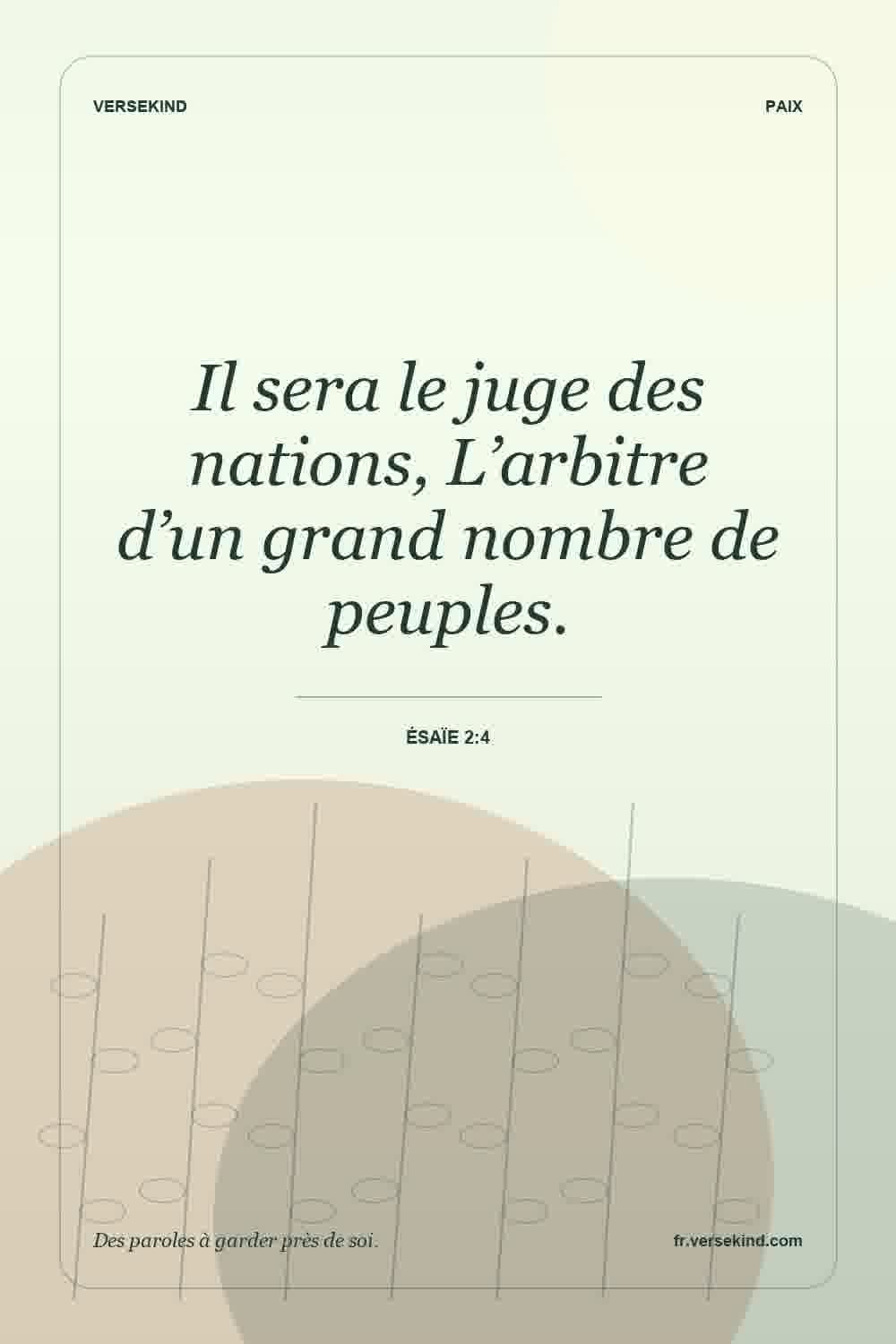 Il sera le juge des nations, L’arbitre d’un grand nombre de peuples. — Ésaïe 2:4