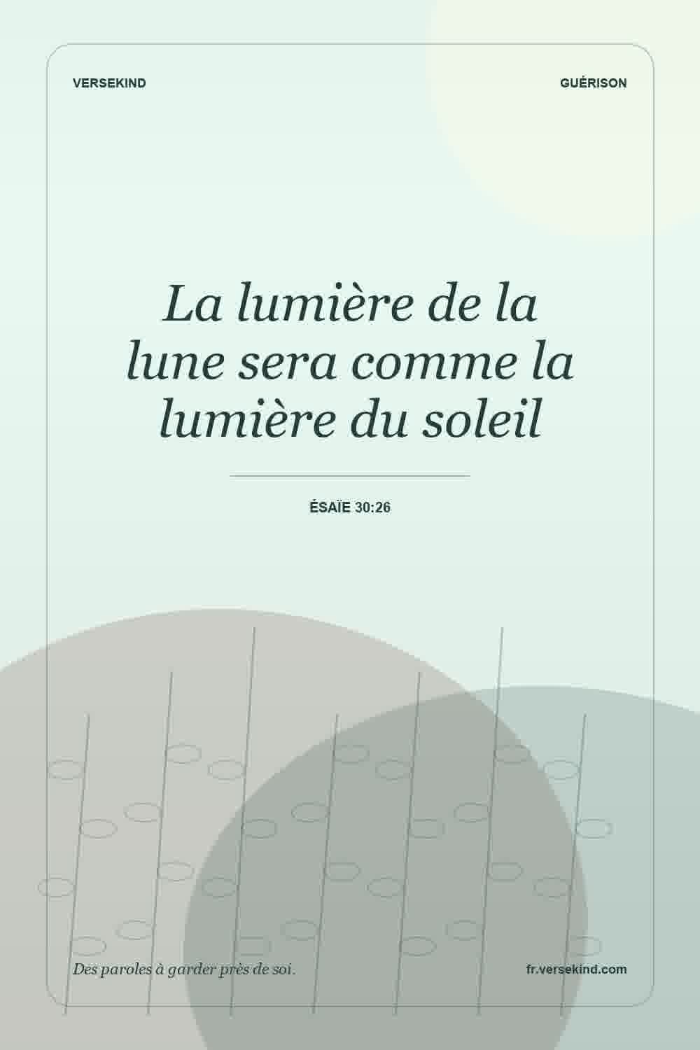 La lumière de la lune sera comme la lumière du soleil — Ésaïe 30:26