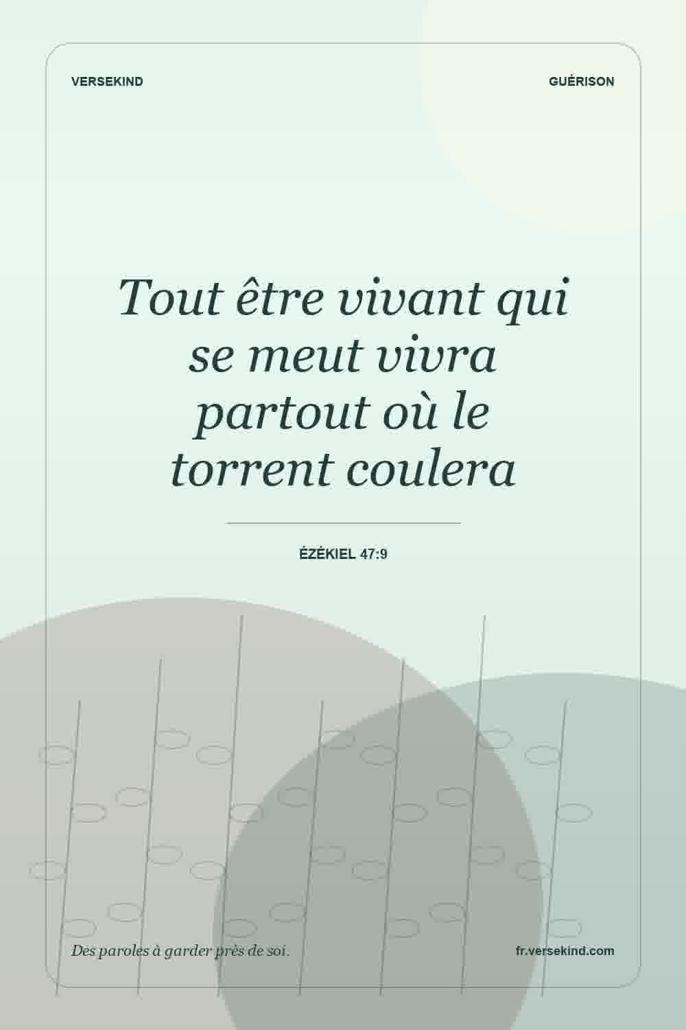 Tout être vivant qui se meut vivra partout où le torrent coulera — Ézékiel 47:9