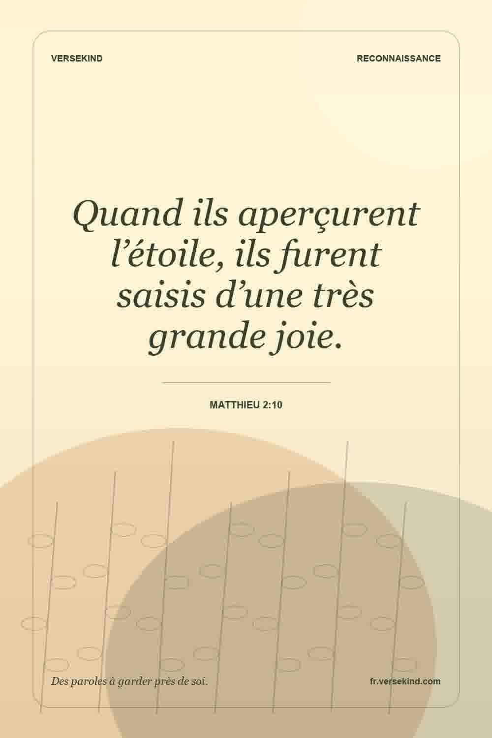Quand ils aperçurent l’étoile, ils furent saisis d’une très grande joie. — Matthieu 2:10