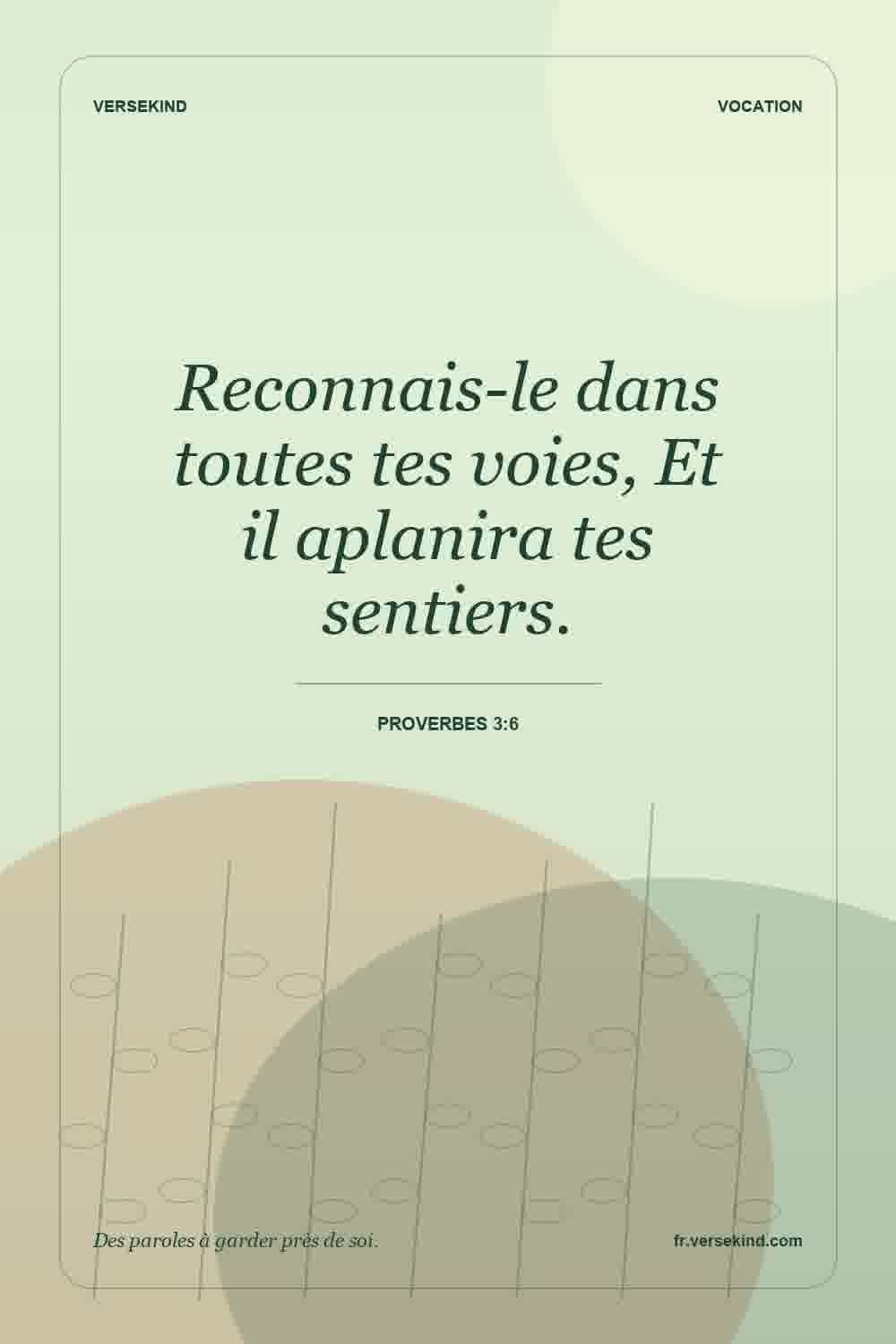 Reconnais-le dans toutes tes voies, Et il aplanira tes sentiers. — Proverbes 3:6